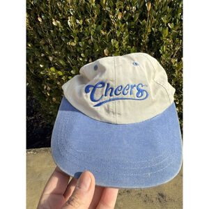 Vintage Cheers Boston Hat Blue Adjustable Strap OSFA 80's TV Sitcom